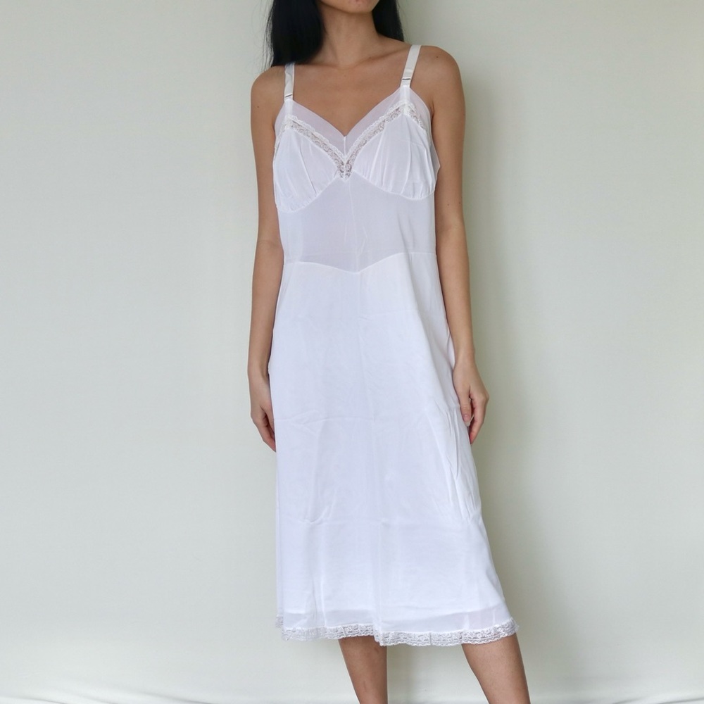Elegant White Women's Slip Dress
